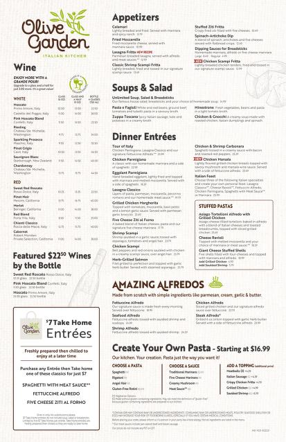 Olive Garden Menu