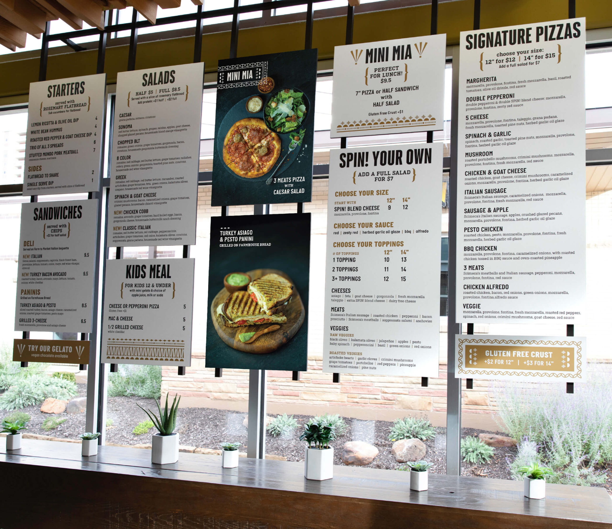 Spin Pizza Menu